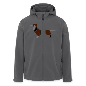 Origami Dackel - Recycelte Männer Softshell-Jacke von Stanley/Stella - Anthrazit - Vorne - AI Model Male 185 light (185cm)