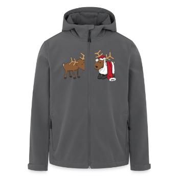 Rentiere verkleiden sich als Weihnachtsmann - Recycelte Männer Softshell-Jacke von Stanley/Stella - Anthrazit - Vorne - AI Model Male 185 light (185cm)