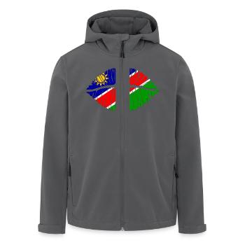 Kuss Namibia - Recycelte Männer Softshell-Jacke von Stanley/Stella - Anthrazit - Vorne - AI Model Male 185 light (185cm)