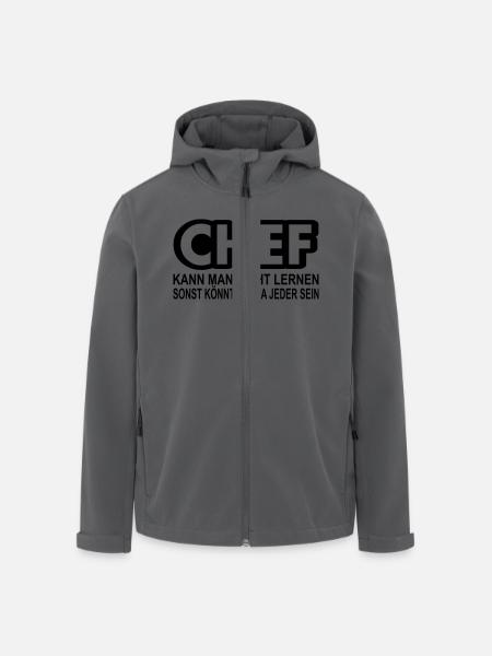chef - Recycelte Männer Softshell-Jacke von Stanley/Stella - Anthrazit