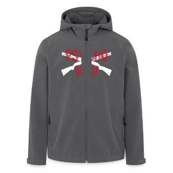 PSYCHO DAD - Recycelte Männer Softshell-Jacke von Stanley/Stella - Anthrazit - Vorne - AI Model Male 185 light (185cm)