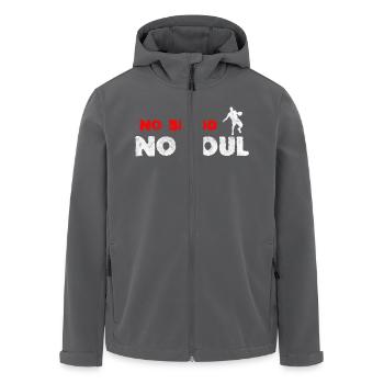 Basketball Slogan No Blood No Foul Vintage Look - Recycelte Männer Softshell-Jacke von Stanley/Stella - Anthrazit - Vorne - AI Model Male 185 light (185cm)