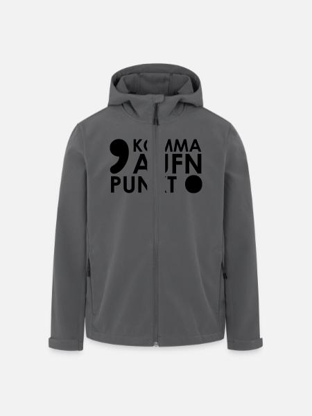 Komma aufn Punkt - Recycelte Männer Softshell-Jacke von Stanley/Stella - Anthrazit
