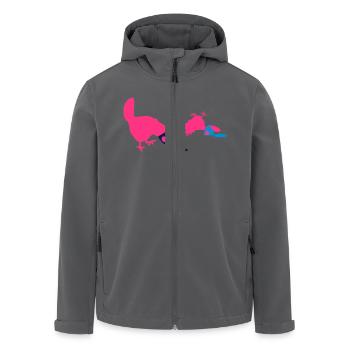 coffee addicted chicken - Recycelte Männer Softshell-Jacke von Stanley/Stella - Anthrazit - Vorne - AI Model Male 185 light (185cm)
