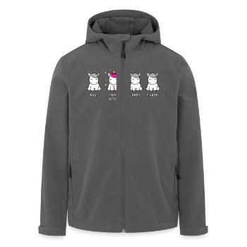 Kinderpflegerin - das Einhorn in der Berufswelt - Recycelte Männer Softshell-Jacke von Stanley/Stella - Anthrazit - Vorne - AI Model Male 185 light (185cm)