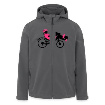 Liegerad Fahrer A 2c - Recycelte Männer Softshell-Jacke von Stanley/Stella - Anthrazit - Vorne - AI Model Male 185 light (185cm)
