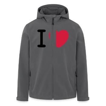 I love Original - Recycelte Männer Softshell-Jacke von Stanley/Stella - Anthrazit - Vorne - AI Model Male 185 light (185cm)