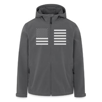 Stars and Stripes White - Recycelte Männer Softshell-Jacke von Stanley/Stella - Anthrazit - Vorne - AI Model Male 185 light (185cm)