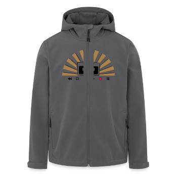 Kassette - Recycelte Männer Softshell-Jacke von Stanley/Stella - Anthrazit - Vorne - AI Model Male 185 light (185cm)