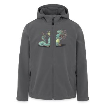 Cthulhu-Cartoon - Recycelte Männer Softshell-Jacke von Stanley/Stella - Anthrazit - Vorne - AI Model Male 185 light (185cm)