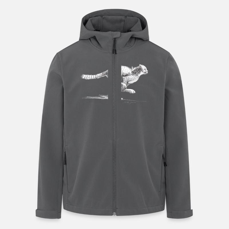 Gepard - Recycelte Männer Softshell-Jacke von Stanley/Stella - Anthrazit