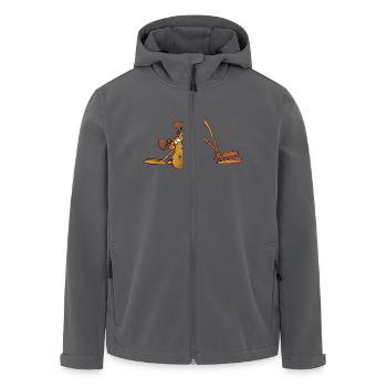 Elch - Recycelte Männer Softshell-Jacke von Stanley/Stella - Anthrazit - Vorne - AI Model Male 185 light (185cm)