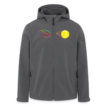 Tennisball Splash cooles Tennismotiv - Recycelte Männer Softshell-Jacke von Stanley/Stella - Anthrazit - Vorne - AI Model Male 185 light (185cm)