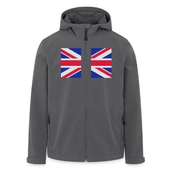 drapeau_royaume_uni - Recycelte Männer Softshell-Jacke von Stanley/Stella - Anthrazit - Vorne - AI Model Male 185 light (185cm)