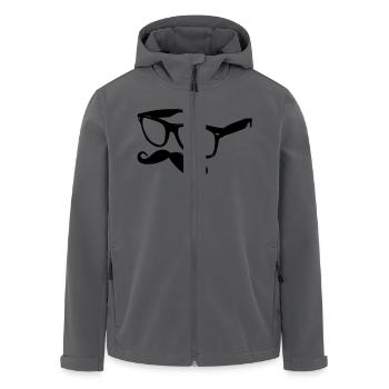 nerdy moustache - Recycelte Männer Softshell-Jacke von Stanley/Stella - Anthrazit - Vorne - AI Model Male 185 light (185cm)