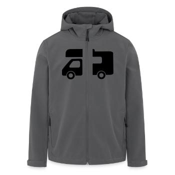 Wohnmobil - Recycelte Männer Softshell-Jacke von Stanley/Stella - Anthrazit - Vorne - AI Model Male 185 light (185cm)