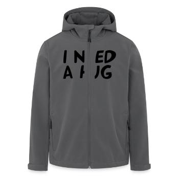 I NEED A HUG - Recycelte Männer Softshell-Jacke von Stanley/Stella - Anthrazit - Vorne - AI Model Male 185 light (185cm)