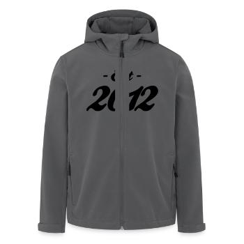 Geburt - Established 2012 - Recycelte Männer Softshell-Jacke von Stanley/Stella - Anthrazit - Vorne - AI Model Male 185 light (185cm)