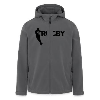 rugby,football,ball,sport,american football,sport - Recycelte Männer Softshell-Jacke von Stanley/Stella - Anthrazit - Vorne - AI Model Male 185 light (185cm)