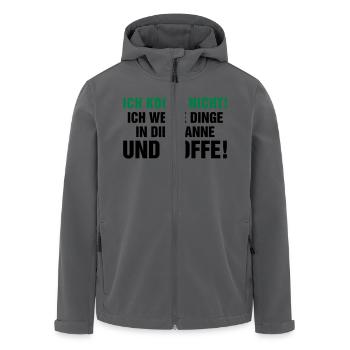 kochen Küche braten grillen Pfanne Topf Kitchen - Recycelte Männer Softshell-Jacke von Stanley/Stella - Anthrazit - Vorne - AI Model Male 185 light (185cm)