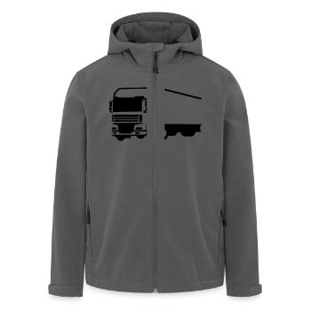 LKW - Recycelte Männer Softshell-Jacke von Stanley/Stella - Anthrazit - Vorne - AI Model Male 185 light (185cm)