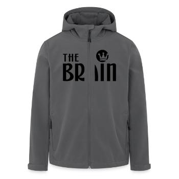 THE BRAIN - Recycelte Männer Softshell-Jacke von Stanley/Stella - Anthrazit - Vorne - AI Model Male 185 light (185cm)