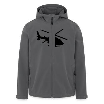 Hubschrauber Schatten Silhouette - Recycelte Männer Softshell-Jacke von Stanley/Stella - Anthrazit - Vorne - AI Model Male 185 light (185cm)