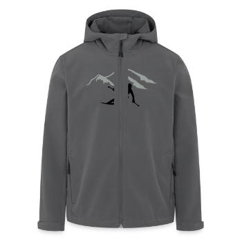 Ski - Recycelte Männer Softshell-Jacke von Stanley/Stella - Anthrazit - Vorne - AI Model Male 185 light (185cm)