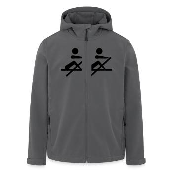 Rudern - Recycelte Männer Softshell-Jacke von Stanley/Stella - Anthrazit - Vorne - AI Model Male 185 light (185cm)