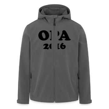 opa 2016 - Recycelte Männer Softshell-Jacke von Stanley/Stella - Anthrazit - Vorne - AI Model Male 185 light (185cm)