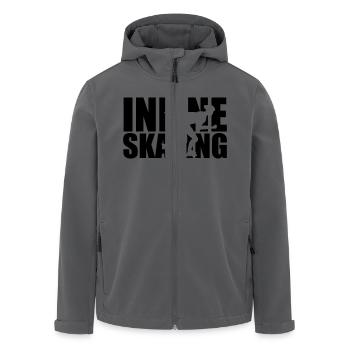 Inline skating - Recycelte Männer Softshell-Jacke von Stanley/Stella - Anthrazit - Vorne - AI Model Male 185 light (185cm)