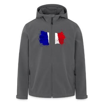 France Flag - Recycelte Männer Softshell-Jacke von Stanley/Stella - Anthrazit - Vorne - AI Model Male 185 light (185cm)