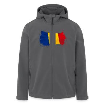 Romania Flag - Recycelte Männer Softshell-Jacke von Stanley/Stella - Anthrazit - Vorne - AI Model Male 185 light (185cm)