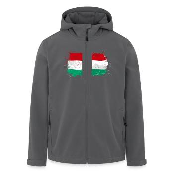 Hungary Flag - Recycelte Männer Softshell-Jacke von Stanley/Stella - Anthrazit - Vorne - AI Model Male 185 light (185cm)