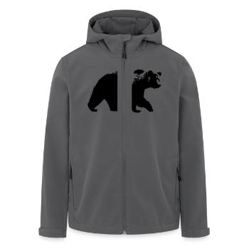 Grizzly Bear- Bär - Recycelte Männer Softshell-Jacke von Stanley/Stella - Anthrazit - Vorne - AI Model Male 185 light (185cm)