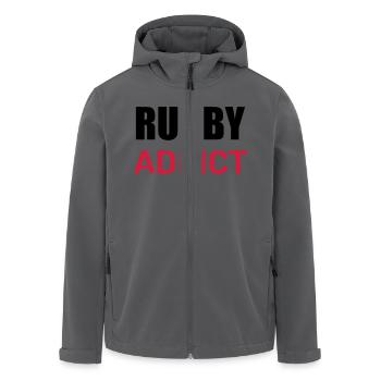 Rugby / Rugbyman / Sport / Fighter / Fight - Recycelte Männer Softshell-Jacke von Stanley/Stella - Anthrazit - Vorne - AI Model Male 185 light (185cm)