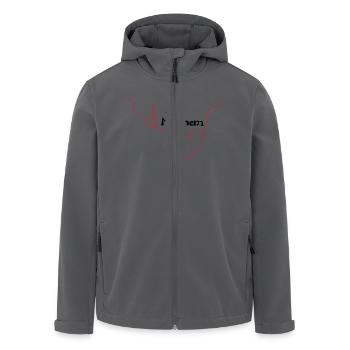 Herz für Monnem - Tribal Art Design - Recycelte Männer Softshell-Jacke von Stanley/Stella - Anthrazit - Vorne - AI Model Male 185 light (185cm)