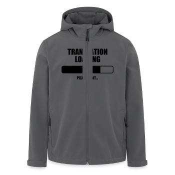 Dolmetscher / Übersetzer / Übersetzung / Job - Recycelte Männer Softshell-Jacke von Stanley/Stella - Anthrazit - Vorne - AI Model Male 185 light (185cm)