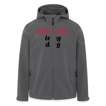Manager / Chef / Arbeit / Job - Recycelte Männer Softshell-Jacke von Stanley/Stella - Anthrazit - Vorne - AI Model Male 185 light (185cm)