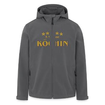 Goldene Serie - Köchin - 5 Sterne - Recycelte Männer Softshell-Jacke von Stanley/Stella - Anthrazit - Vorne - AI Model Male 185 light (185cm)