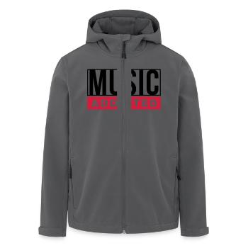 MUSIC ADDICTED - Recycelte Männer Softshell-Jacke von Stanley/Stella - Anthrazit - Vorne - AI Model Male 185 light (185cm)