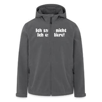 Bier - Ich saufe nicht - Recycelte Männer Softshell-Jacke von Stanley/Stella - Anthrazit - Vorne - AI Model Male 185 light (185cm)