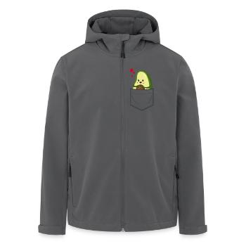 Avocado in Brusttasche - Recycelte Männer Softshell-Jacke von Stanley/Stella - Anthrazit - Vorne - AI Model Male 185 light (185cm)