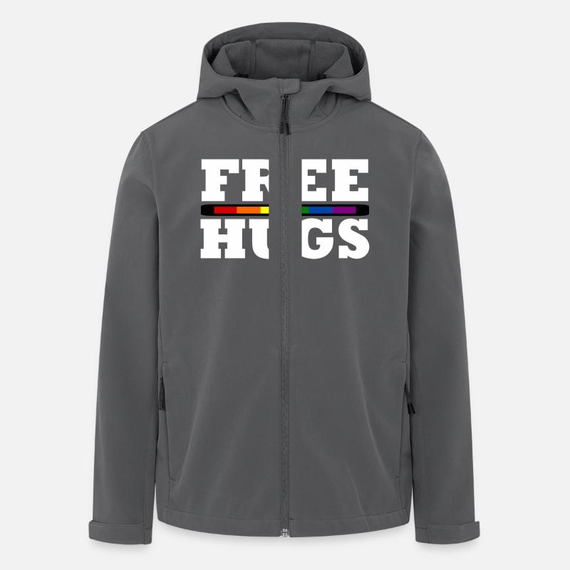 Free Hugs - Recycelte Männer Softshell-Jacke von Stanley/Stella - Anthrazit