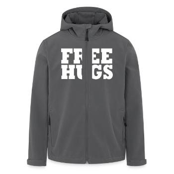 Free Hugs - Recycelte Männer Softshell-Jacke von Stanley/Stella - Anthrazit - Vorne - AI Model Male 185 light (185cm)