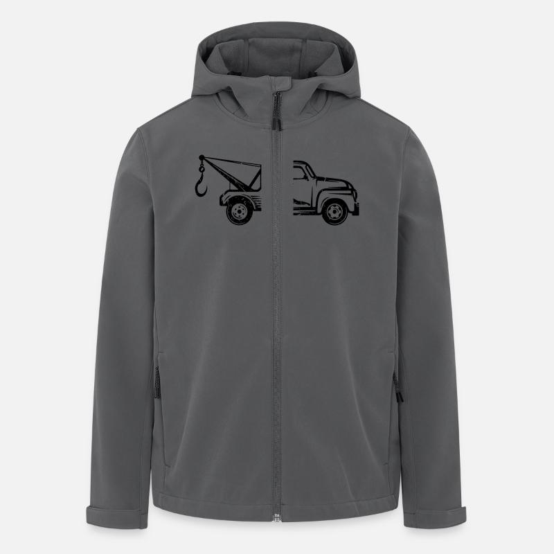 Abschlepper Abschleppwagen Abschleppdienst - Recycelte Männer Softshell-Jacke von Stanley/Stella - Anthrazit