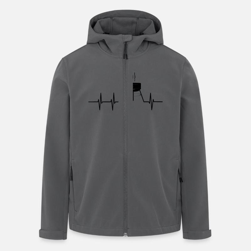 Grill Herzfrequenz - Recycelte Männer Softshell-Jacke von Stanley/Stella - Anthrazit