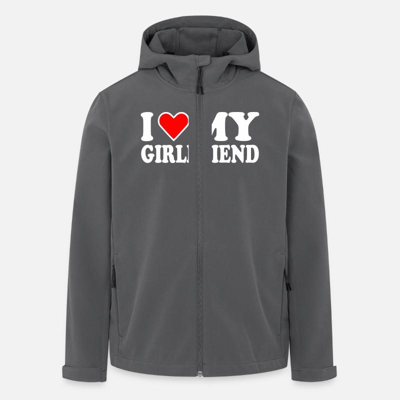 I love my girlfriend - Veste softshell homme en polyester recyclé Stanley/Stella - charbon