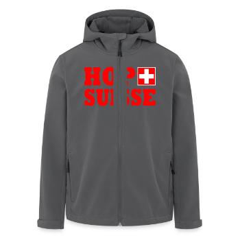 Hop suisse - Recycelte Männer Softshell-Jacke von Stanley/Stella - Anthrazit - Vorne - AI Model Male 185 light (185cm)
