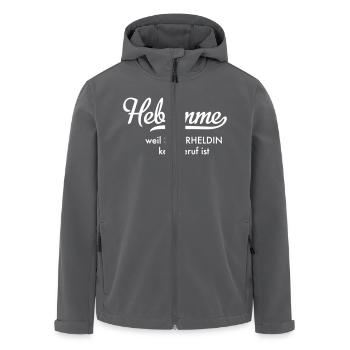 Hebamme - Recycelte Männer Softshell-Jacke von Stanley/Stella - Anthrazit - Vorne - AI Model Male 185 light (185cm)